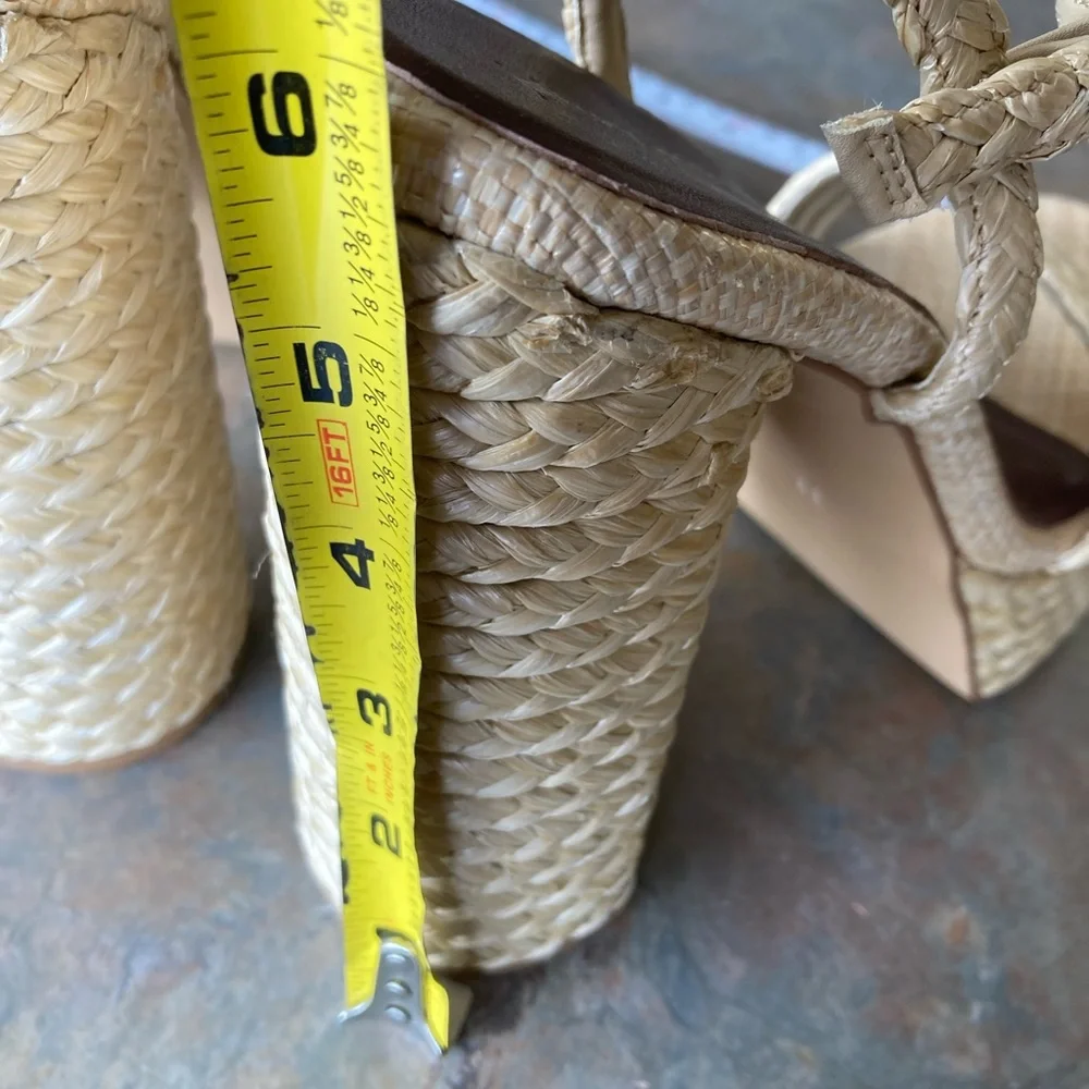 Jeffrey Campbell Raffia Stacked Heel Sandals - 11 - Picture 11 of 11